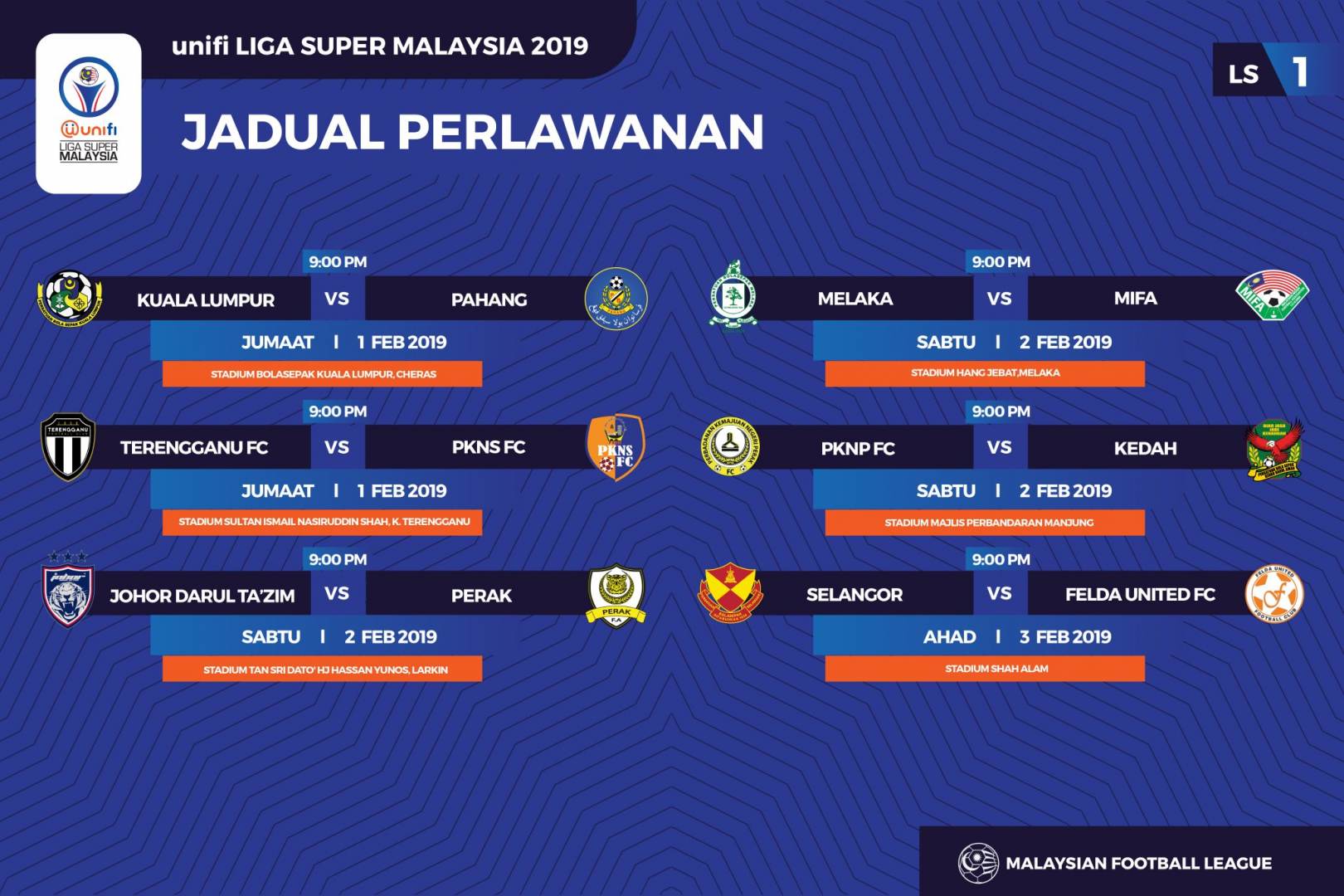 Jadwal Liga Super Malaysia - Homecare24