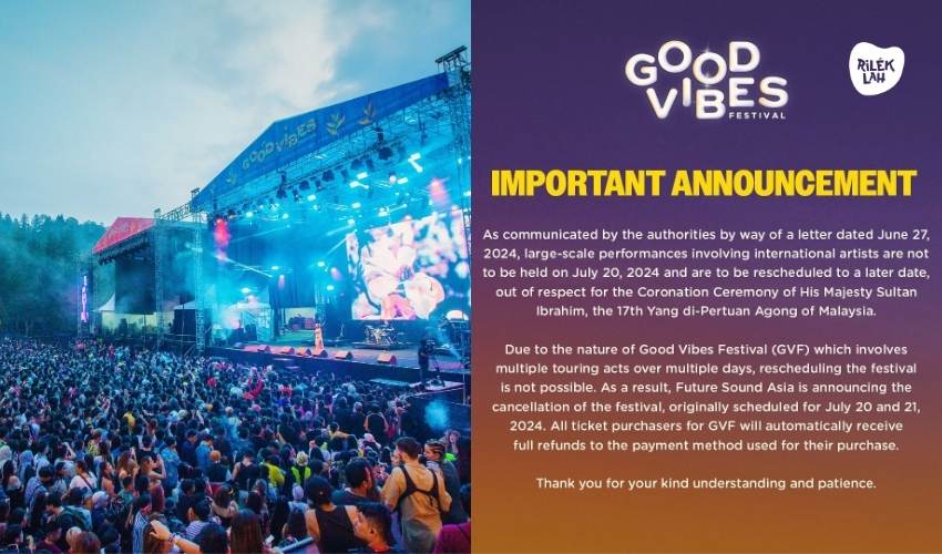 Good Vibes Festival Sekali Lagi Terpaksa Dibatalkan