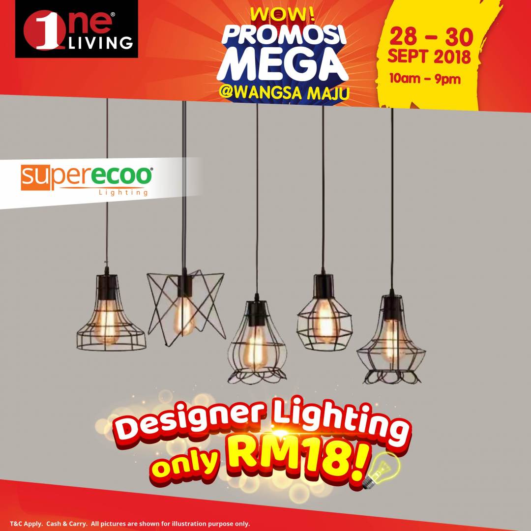 One Living Wangsa Maju Wow Promosi Mega Untuk Barangan Elektrik Lampu Hiasan Rileklah Com